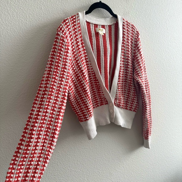 Anthropologie Maeve Bridget Cardigan Cropped Button Front Knit - Picture 4 of 11